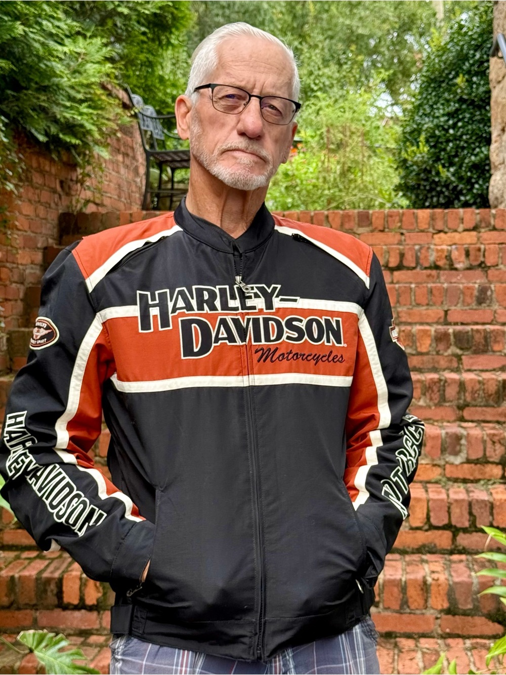 Harley Davidson Classic Cruiser Nylon Biker Riding Jacket